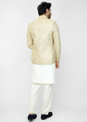 Embroidered Prince Coat - Cream