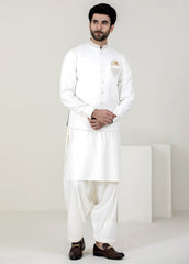 Off-White Embroidered Men's Waistcoat