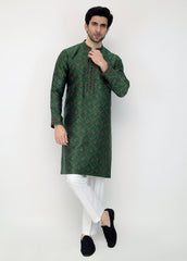 Green Blended Special Kurta