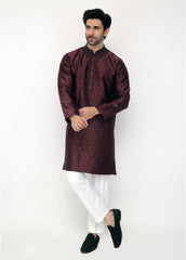 Mehroon Blended Special Kurta