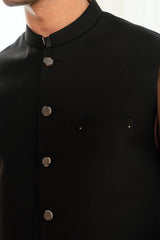 Black Waistcoat W-2028