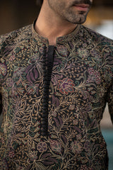 Black Embroidered Kurta Trouser FD-5068