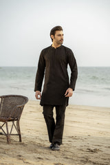 Black Embroidered Kurta Trouser FD-5065