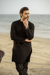 Black Embroidered Kurta Trouser FD-5065