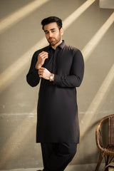 Black Shirt Color Shalwar Kameez C-10213