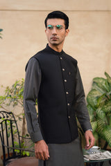 Black Suiting Waistcoat WS-2036