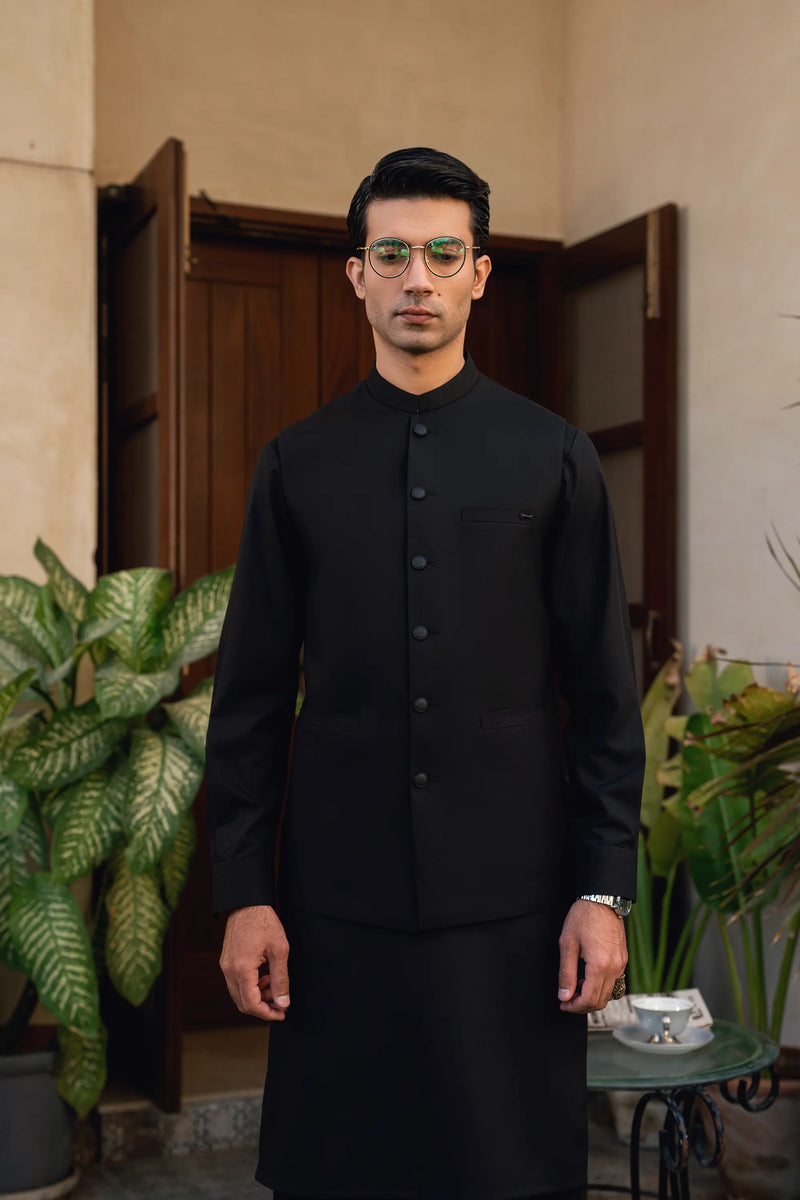 Black Waistcoat Suit WS-244-118