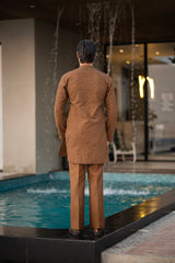 Brown Embroidered Kurta Trouser FD-5067