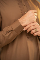 Brown Embroidered Kurta Trouser C-10207