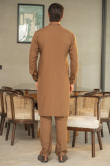 Brown Embroidered Kurta Trouser C-10207