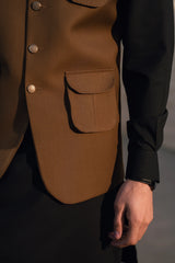 Brown Plain Waistcoat