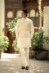 Off-White Embroidered Waistcoat W-3002