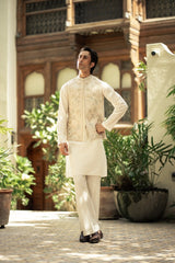 Off-White Embroidered Waistcoat W-3002