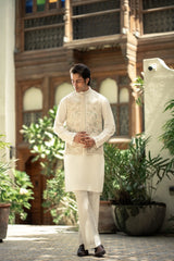 Off-White Embroidered Waistcoat W-3002