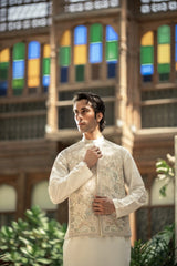 Off-White Embroidered Waistcoat W-3002