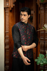 Multi-Color Embroidered Waistcoat W-2859