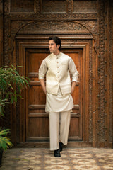 Off-White Embroidered  Waistcoat W-3006