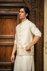 Off-White Embroidered  Waistcoat W-3006