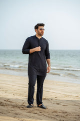 Deep Blue Embroidered Kurta Trouser FD-5062