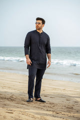 Deep Blue Embroidered Kurta Trouser FD-5062