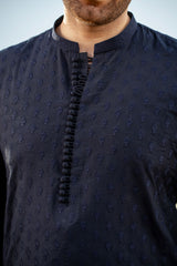 Deep Blue Embroidered Kurta Trouser FD-5062