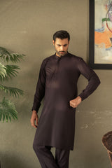 Deep Purple Embroidered Kurta Trouser C-10204