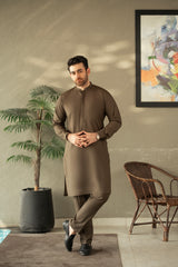 Greyish Brown Kurta Trouser C-10203