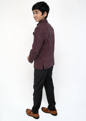 Mehroon casual coat
