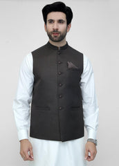 Chocolate Brown Plain Waistcoat