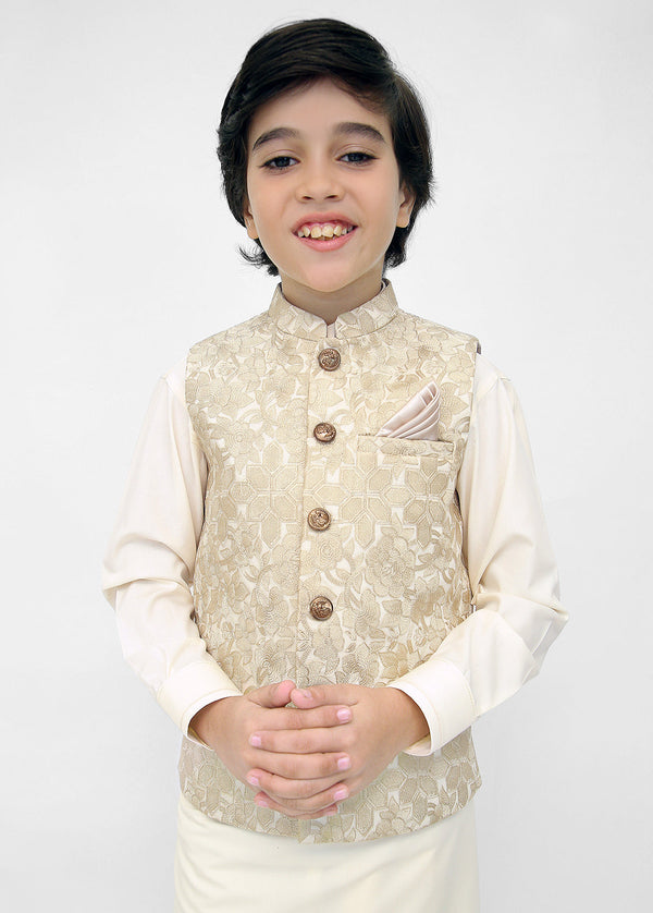 Stylish Garments Kids 3 Piece Shalwar Kameez WaistCoat Suit K-3204 main image 0