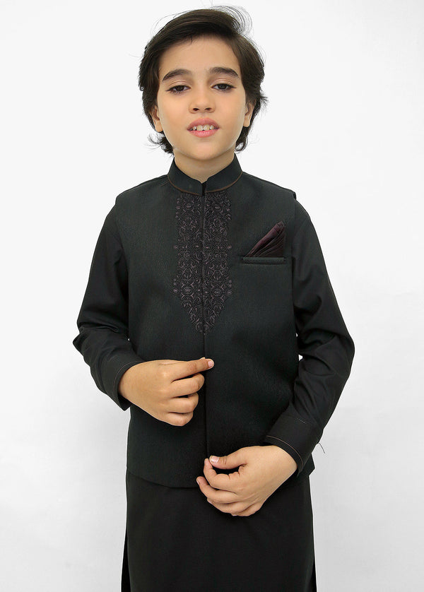 Stylish Garments Kids 3 Piece Shalwar Kameez WaistCoat Suit K-3204 main image 1
