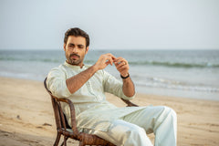 Mint Green Embroidered Kurta Trouser FD-5064