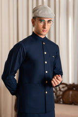 Navy Blyue Suiting Waistcoat WS-244-112