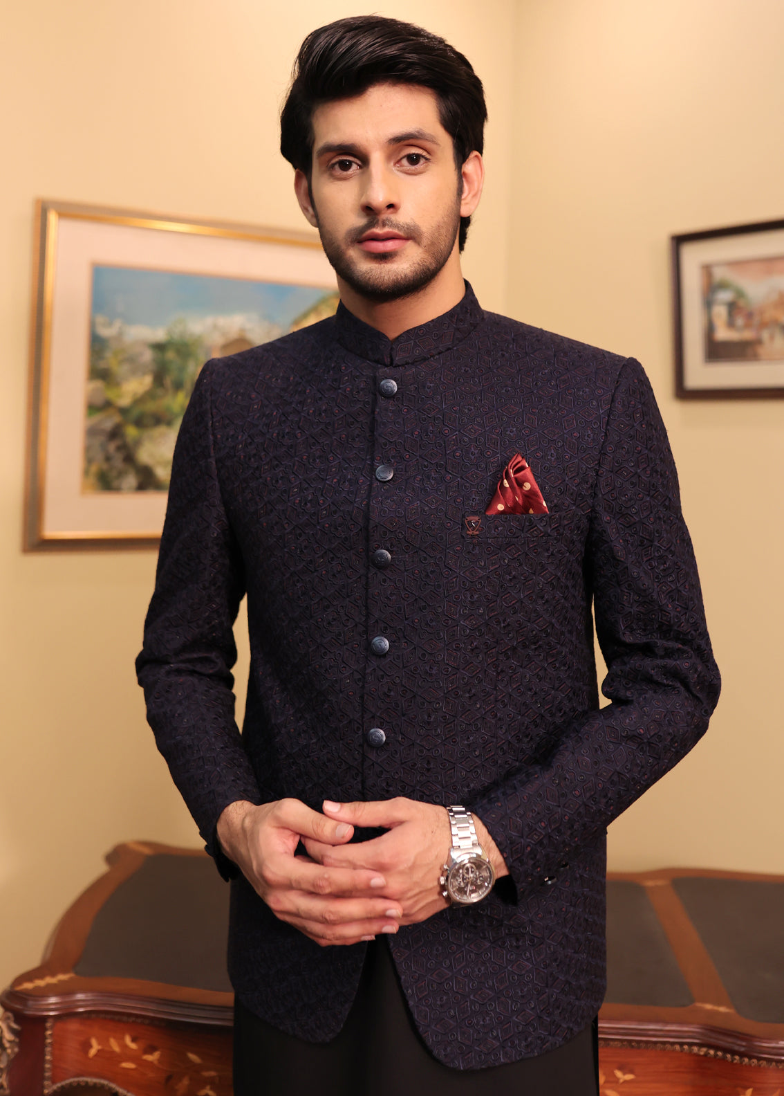 Embroidered Prince Coat Men's Prince Coat Stylish Garments Pk