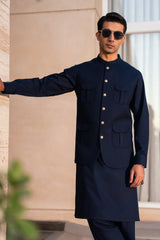 Royal Blue Suiting Waistcoat WS-244-114