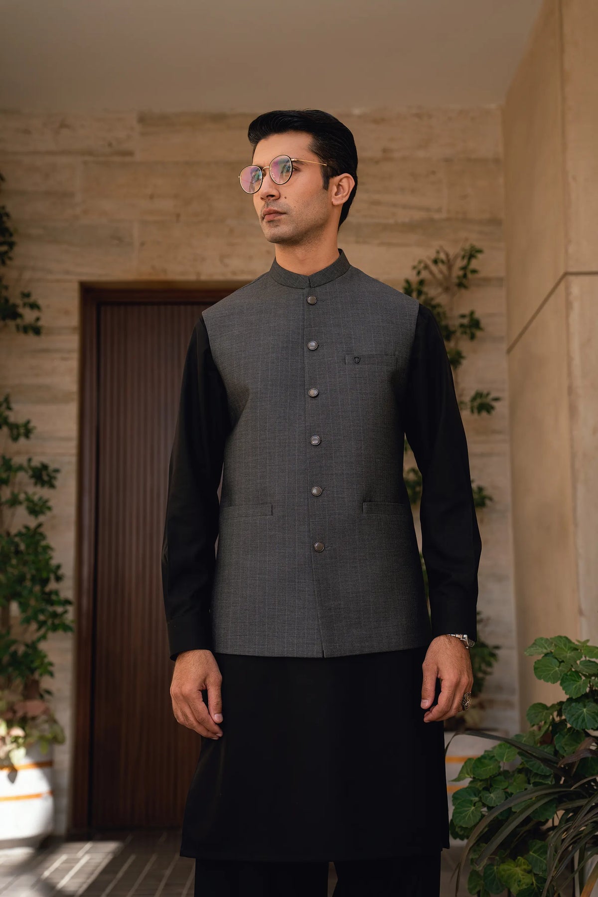 Steel Gray Suiting Waistcoat WS-2034