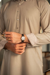 Stone Grey Kameez Shalwar C-10205