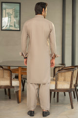 Stone Grey Kameez Shalwar C-10205