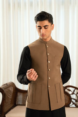 Tobacco Brown Suiting Waistcoat W-2024