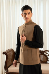 Tobacco Brown Suiting Waistcoat W-2024