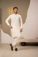 White Embroidered Kurta Trouser C-010219