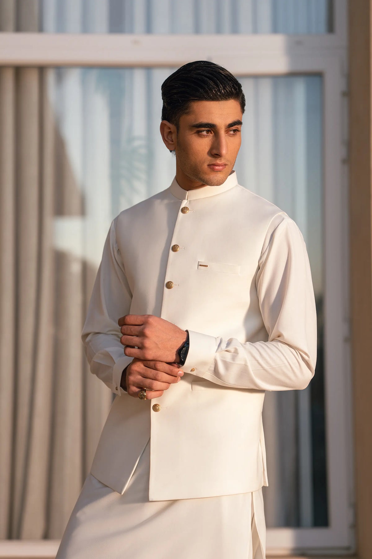 White Suiting Waistcoat WS-244-113