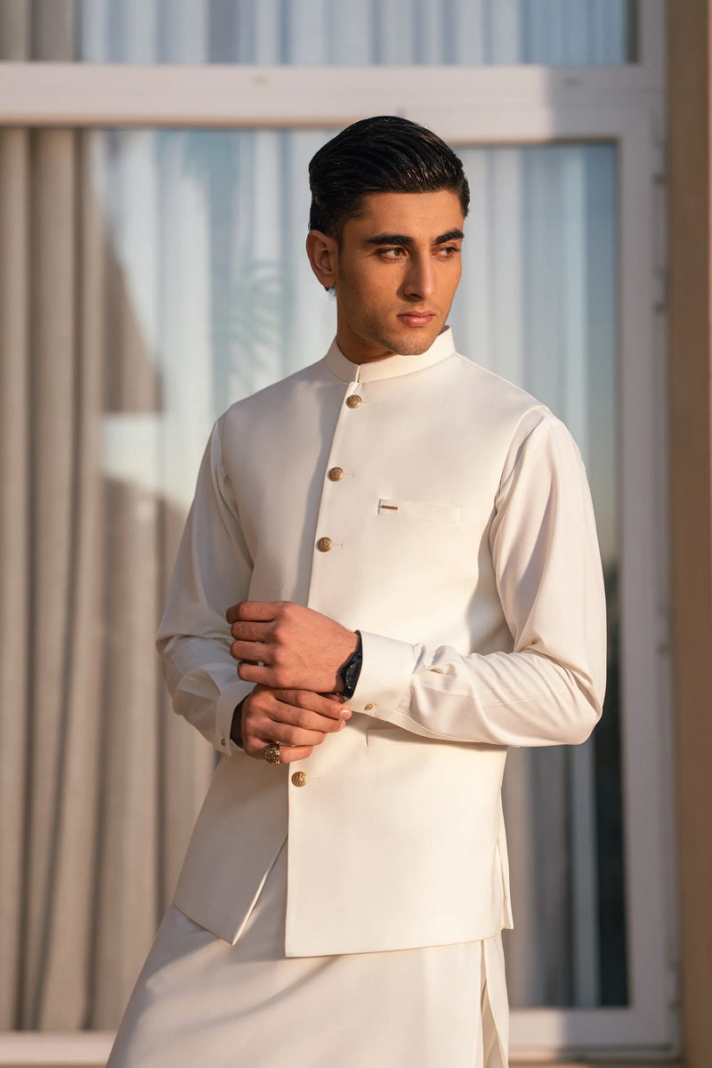 White Suiting Waistcoat WS-244-113