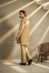 Beige Embroidered Kurta Trouser FD-5070