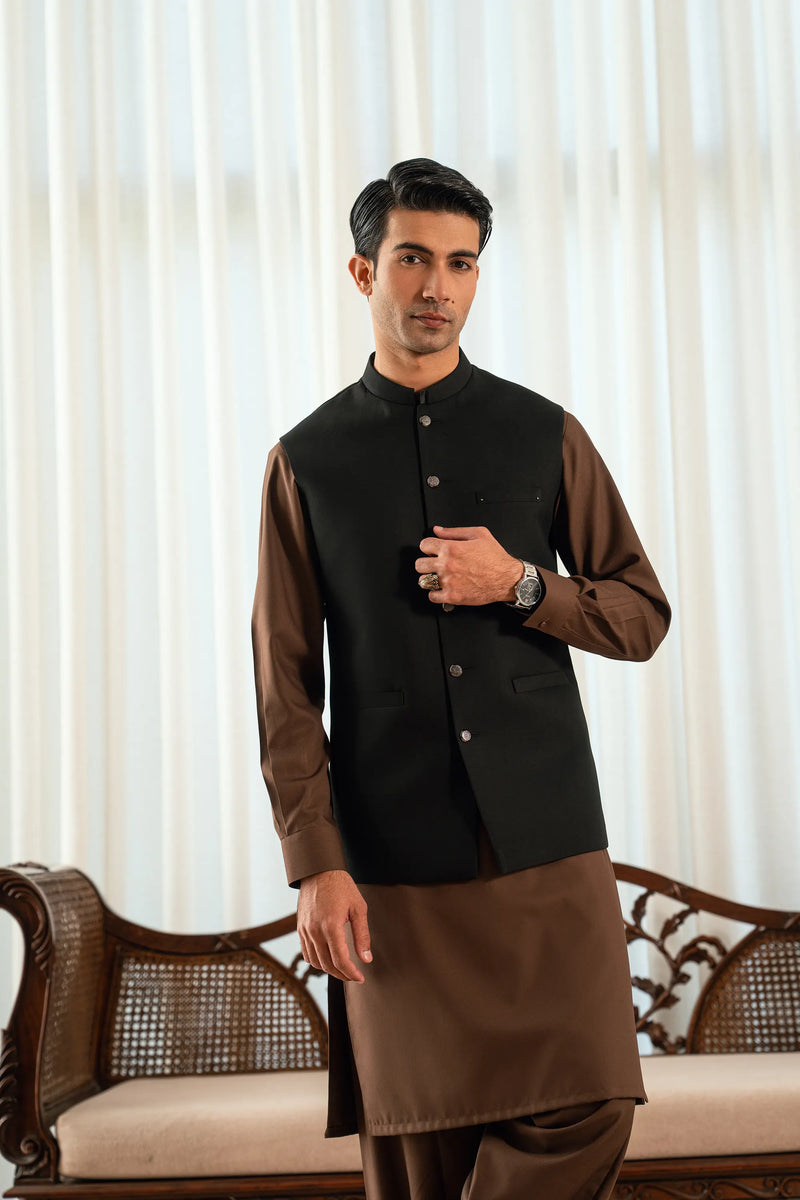 Black Suiting Waistcoat WS-20010