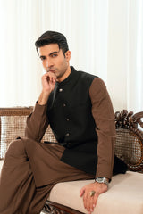 Jet Black Suiting Waistcoat W-2022