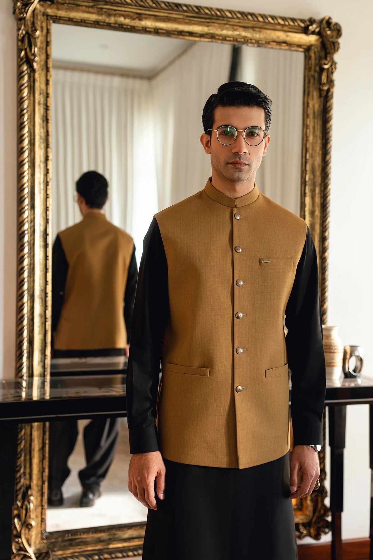 ceramel Brown Suiting Waistcoat WS-2033