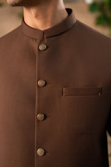Chocolate Brown Suiting Waistcoat WS-2027