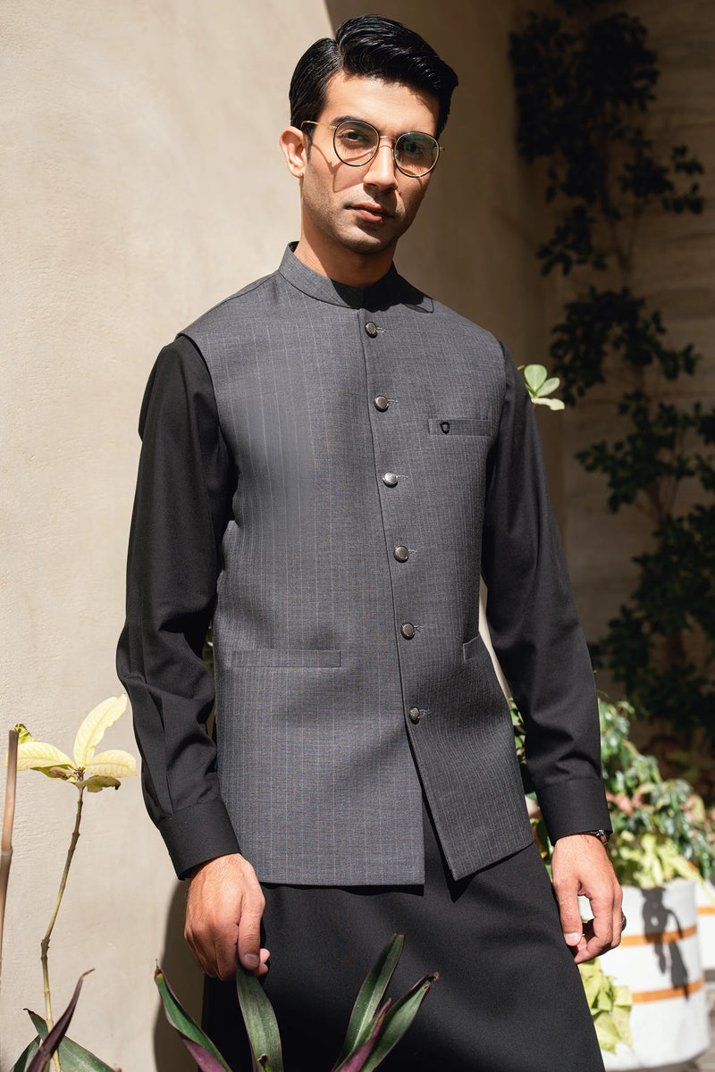 Steel Gray Suiting Waistcoat WS-2034
