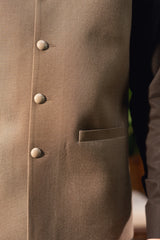 Jute Brown Suiting Waistcoat WS-20012